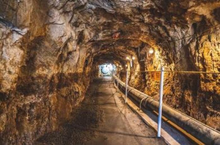 Historic gold mine tunnel